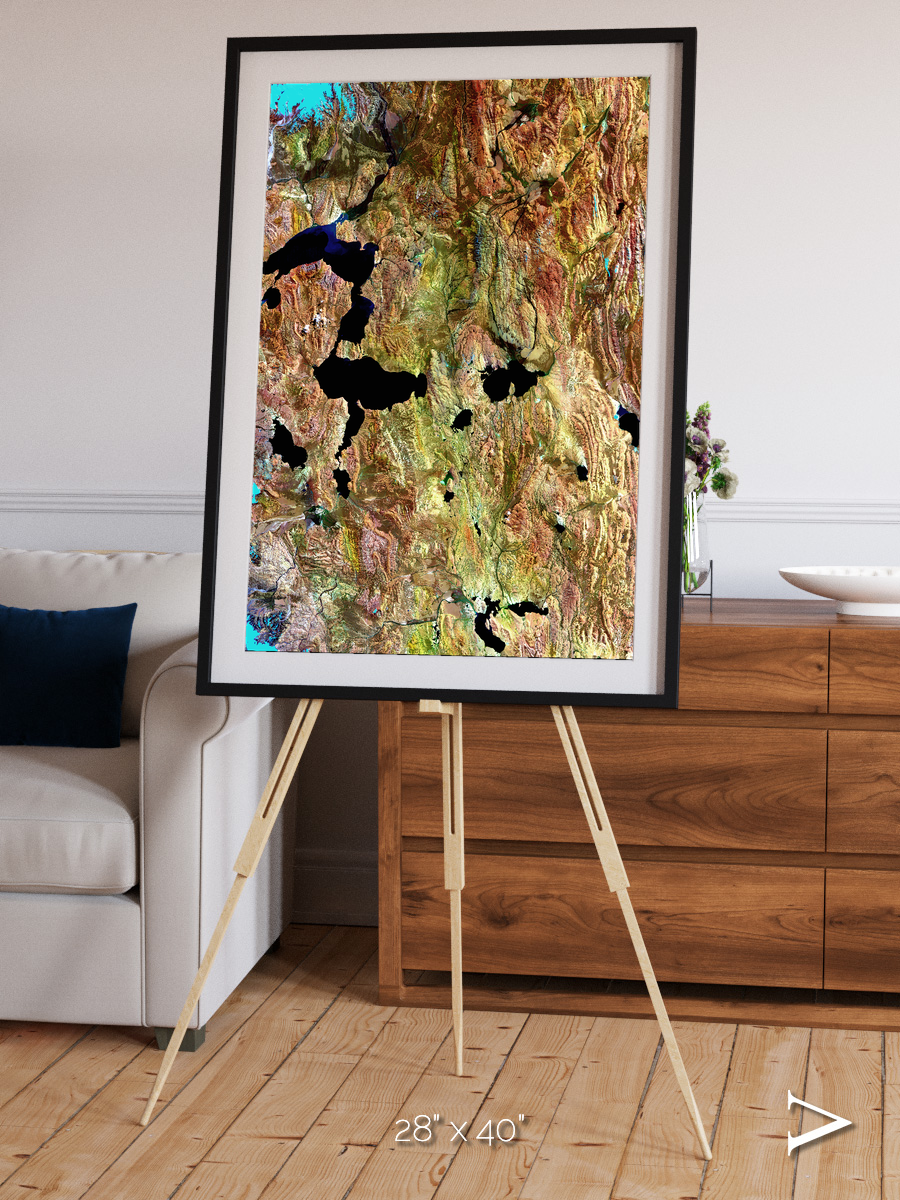 Above the Earth, Tibetan Plateau Framed & Mounted Print