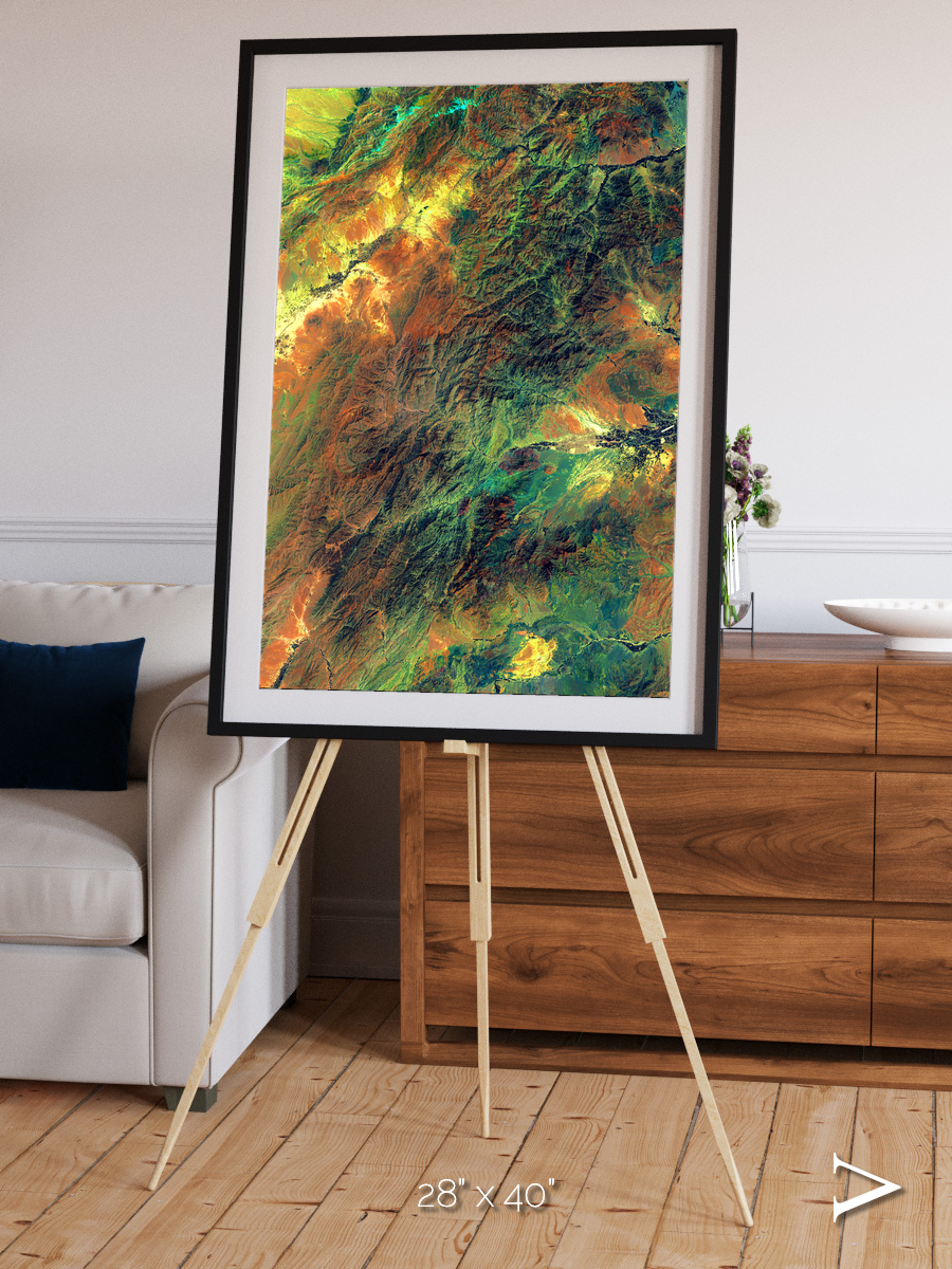 Irrigated Highlands, Eastern Afghanistan Framed & Mounted Print