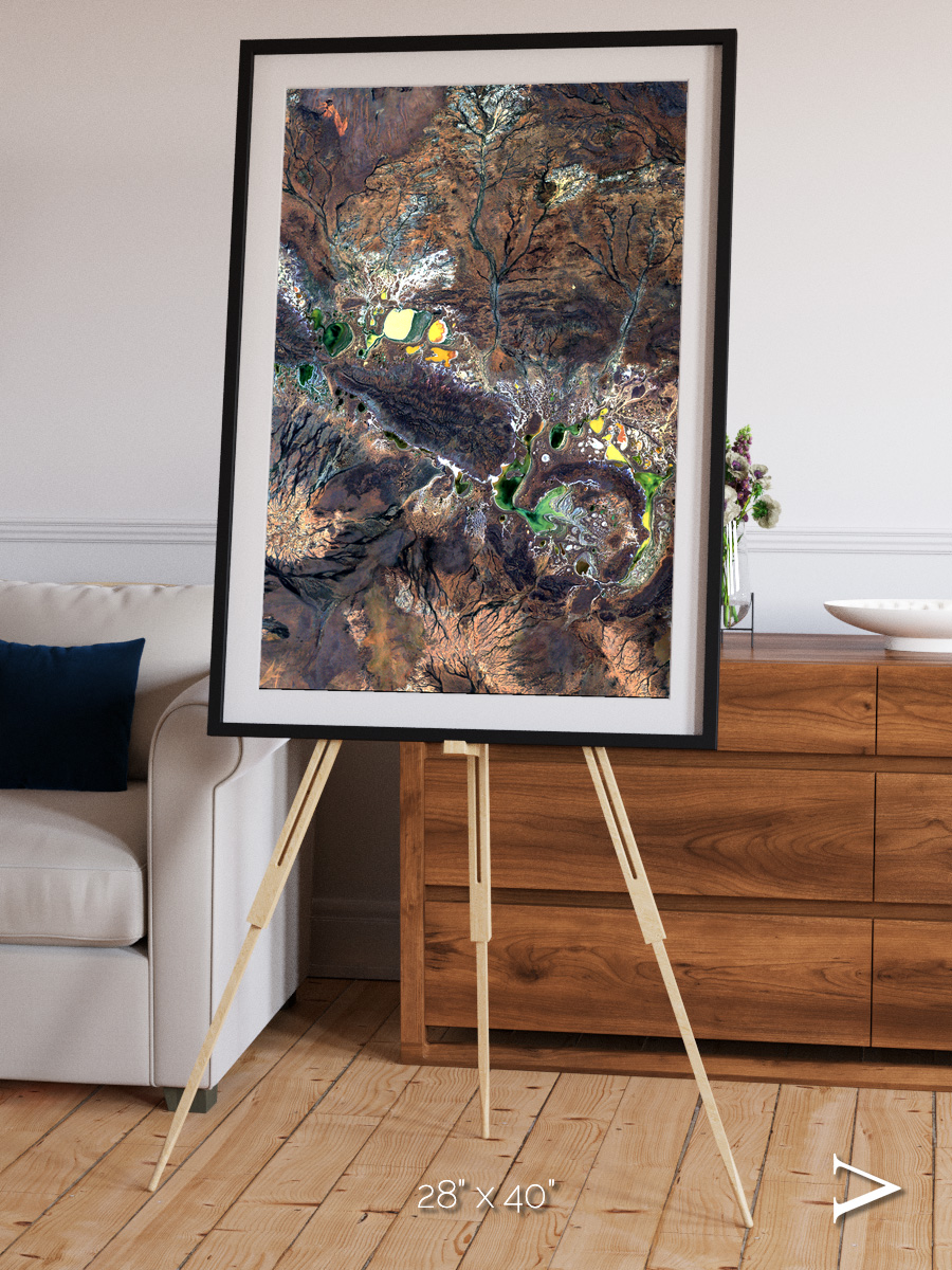 Ancient Impact, Shoemaker Crater Framed & Mounted Print