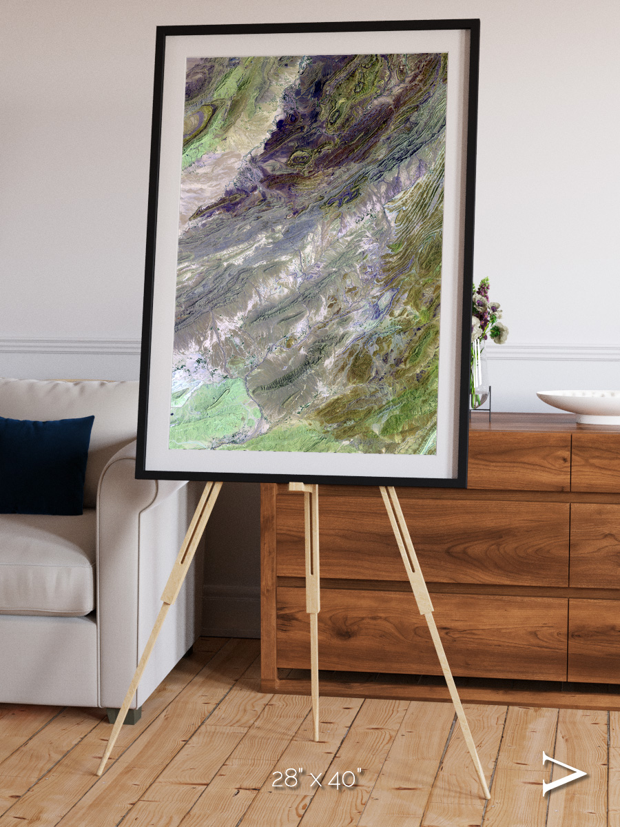Rugged Relief, Sulaiman Mountains Framed & Mounted Print