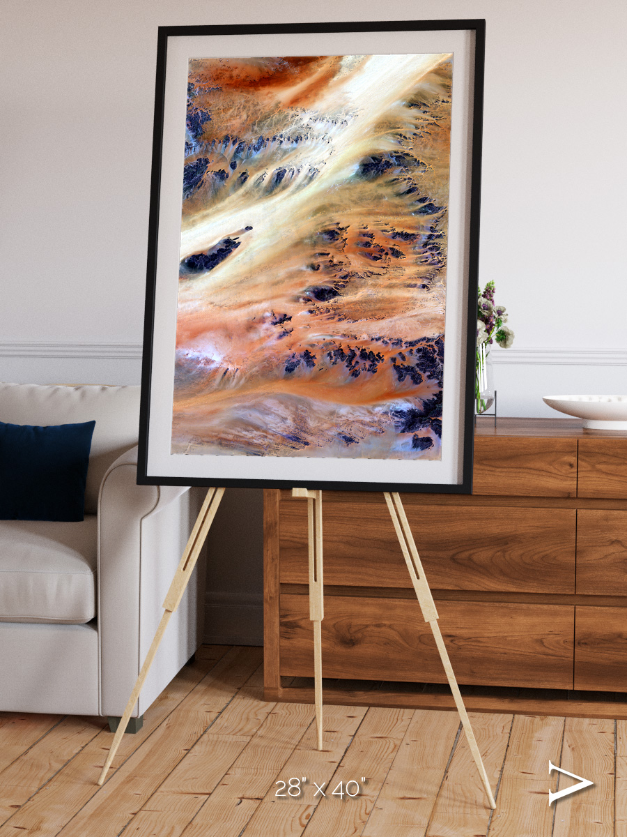 Shifting Dunes, Terkezi Oasis Framed & Mounted Print