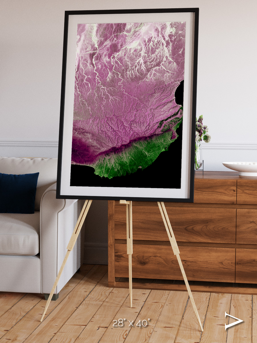 Monsoon Divide, Dhofar Framed & Mounted Print