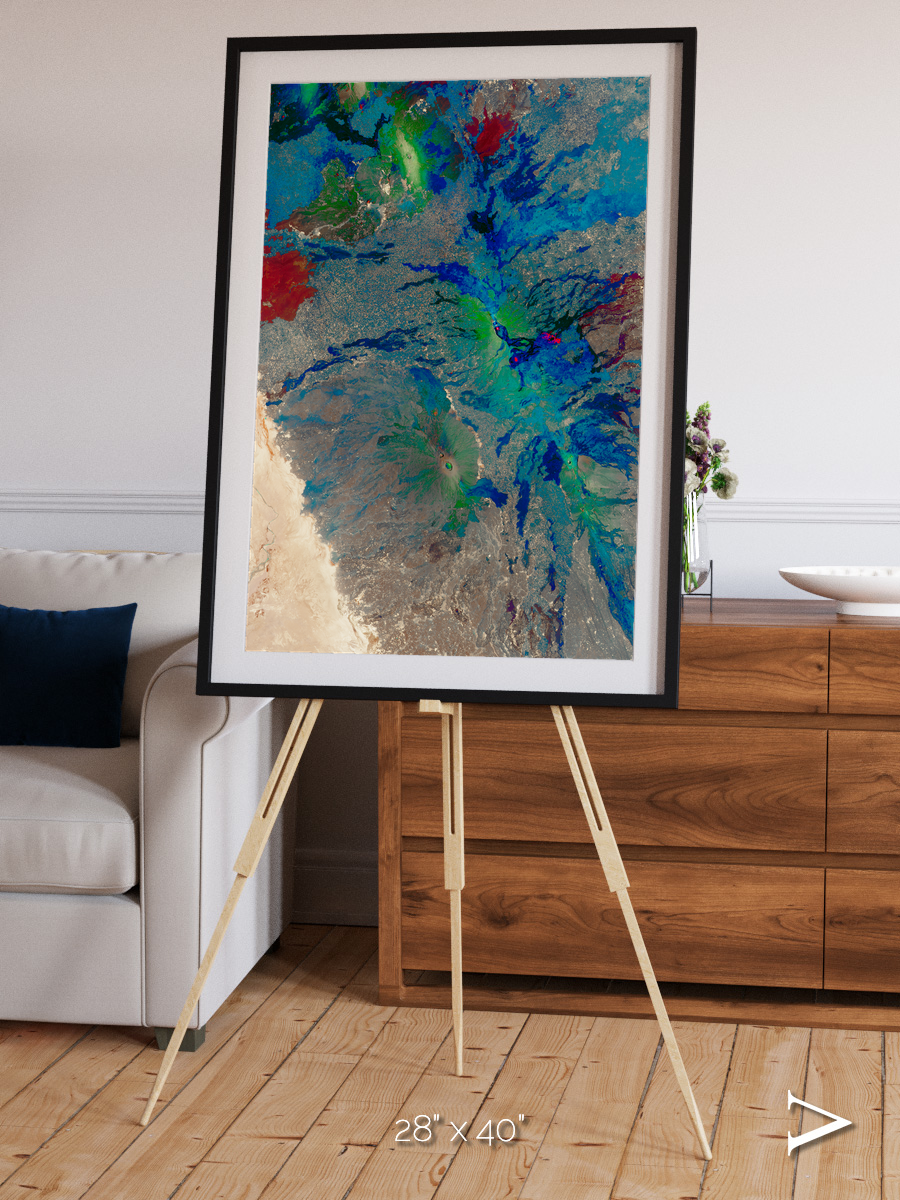 Rift and Fire, Ethiopia Framed & Mounted Print