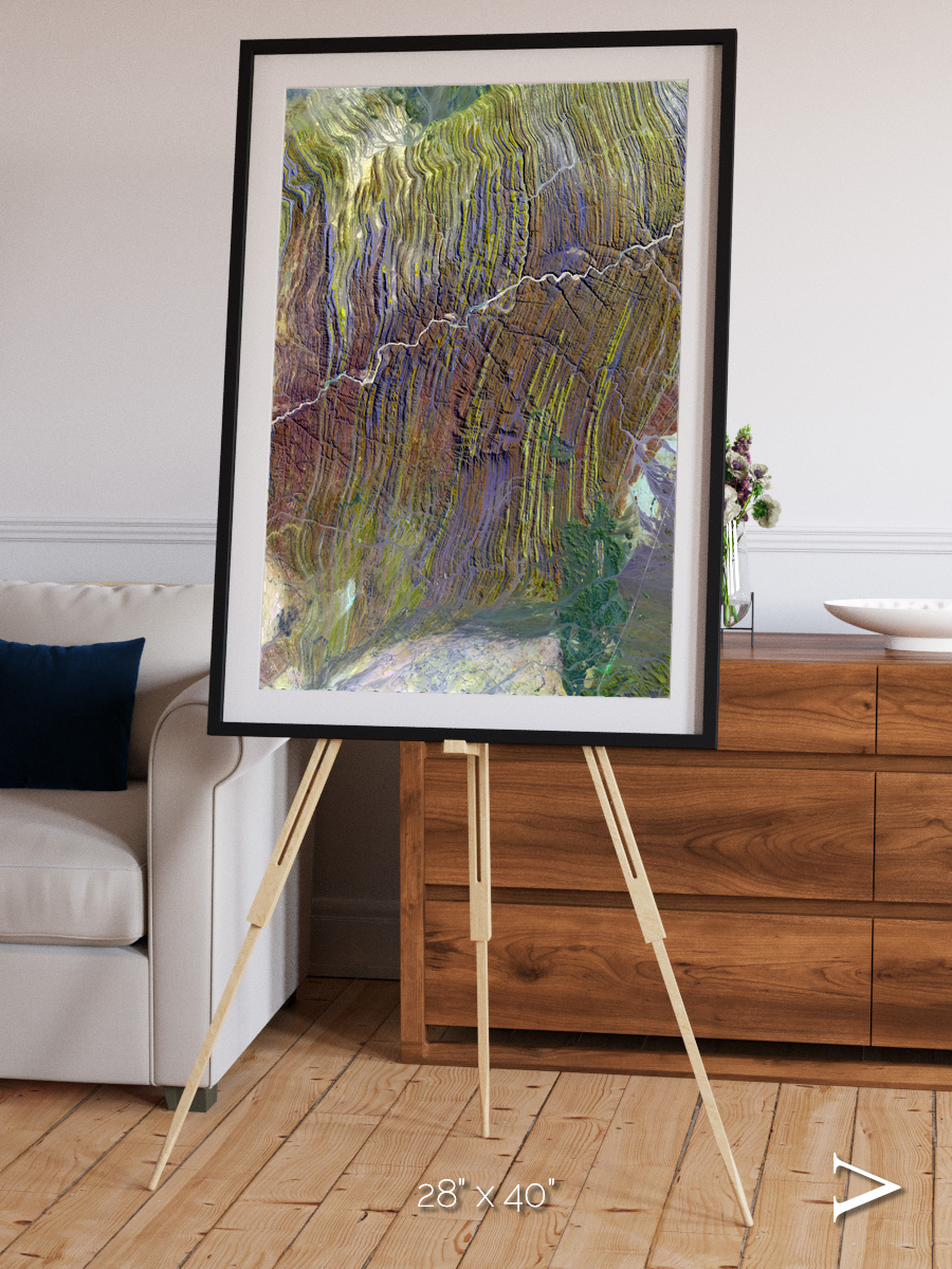 Shifting Dunes, Ugab River Framed & Mounted Print