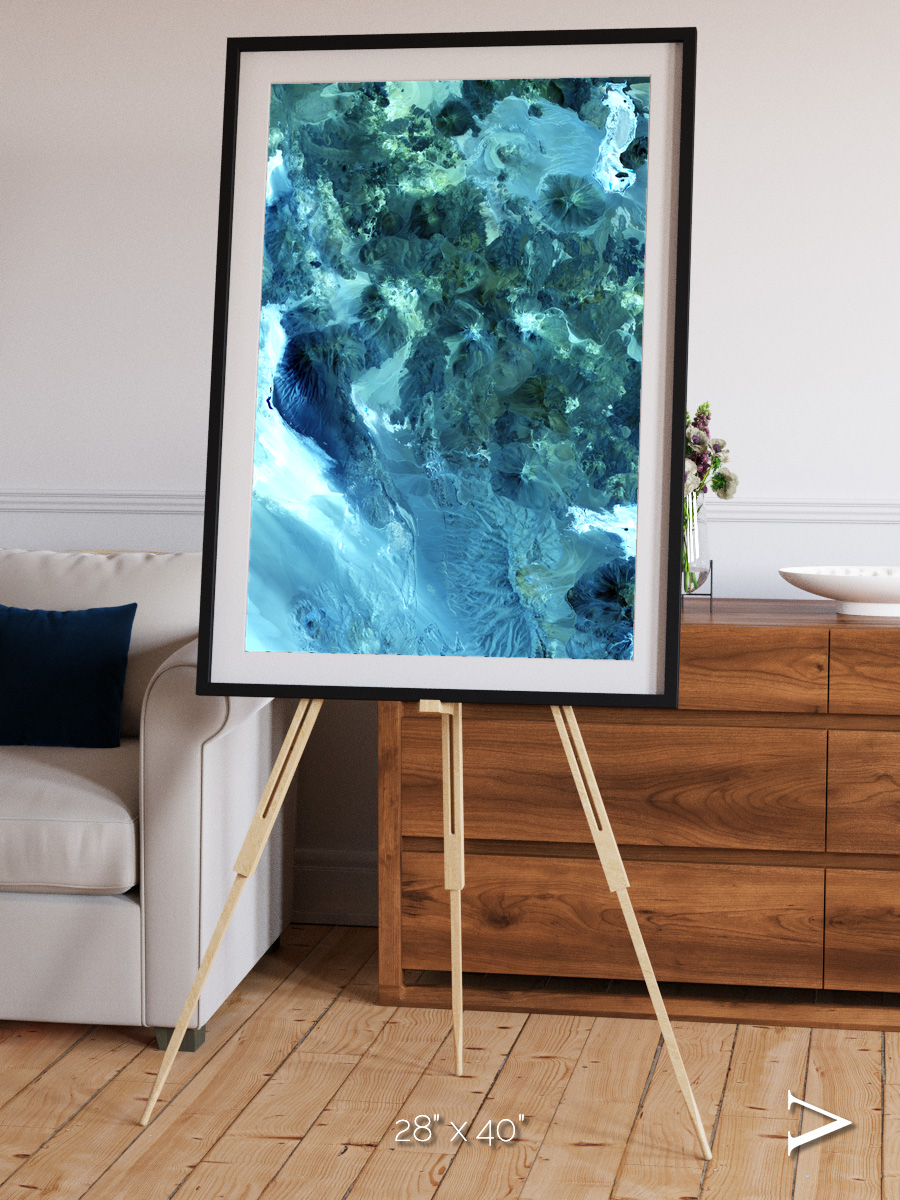 Heat Scars, Volcanoes Framed & Mounted Print