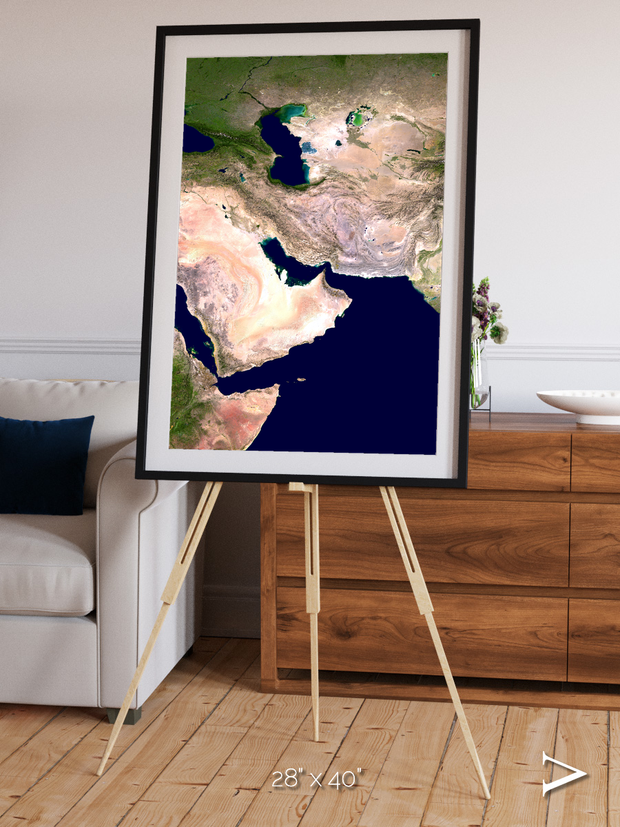River Threads, Western Asia Framed & Mounted Print