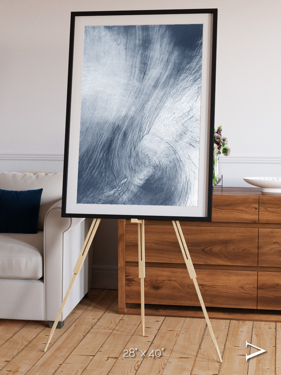 Wind Signatures, Whirlpool Cloud Framed & Mounted Print