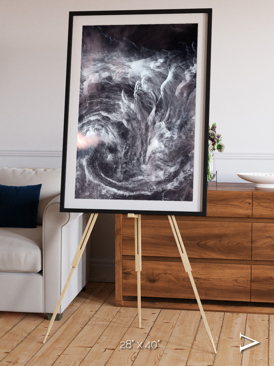Wind Signatures, Whirlpool in the Air Framed & Mounted Print