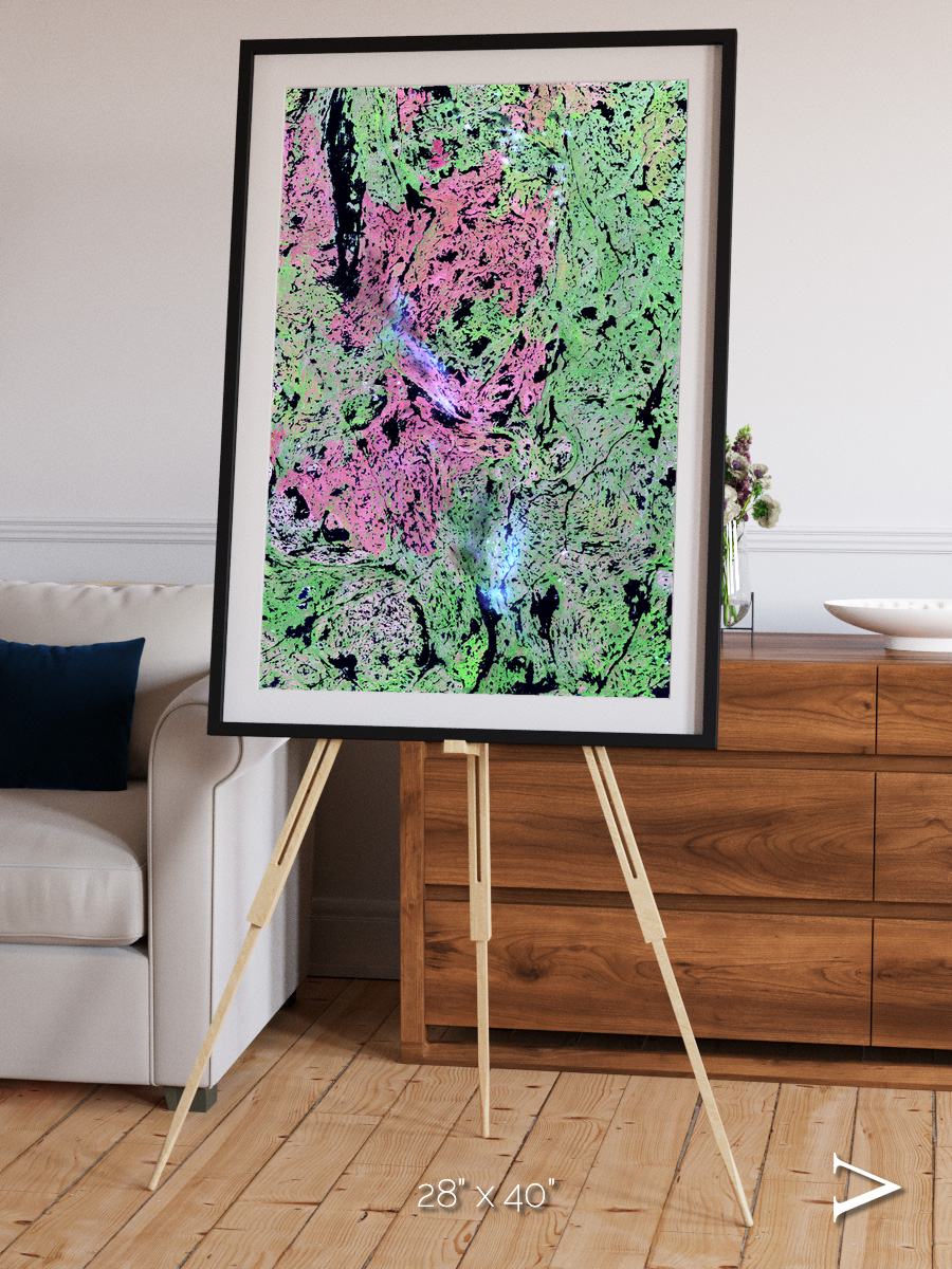 Ice River, Yellowknife Wetlands Framed & Mounted Print