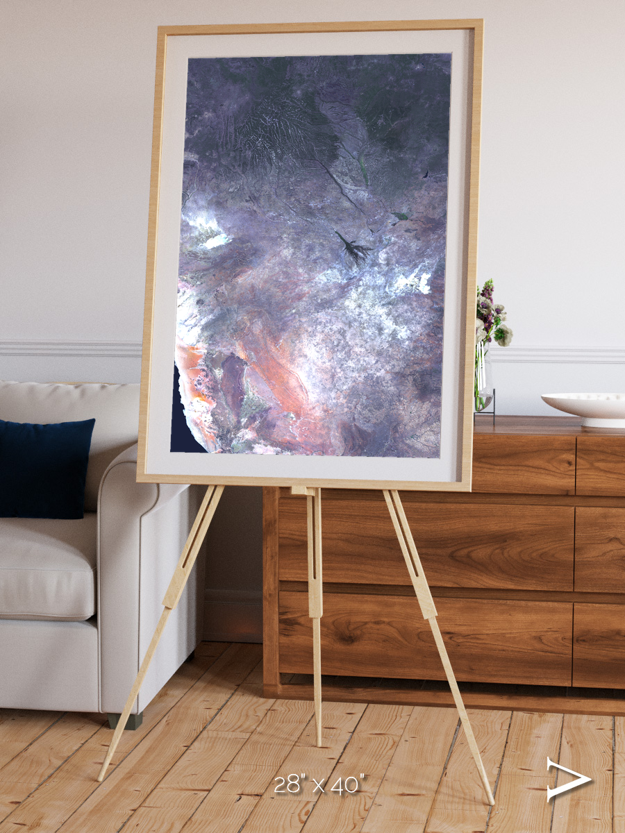 Sunlit Dunes, Africa Framed & Mounted Print