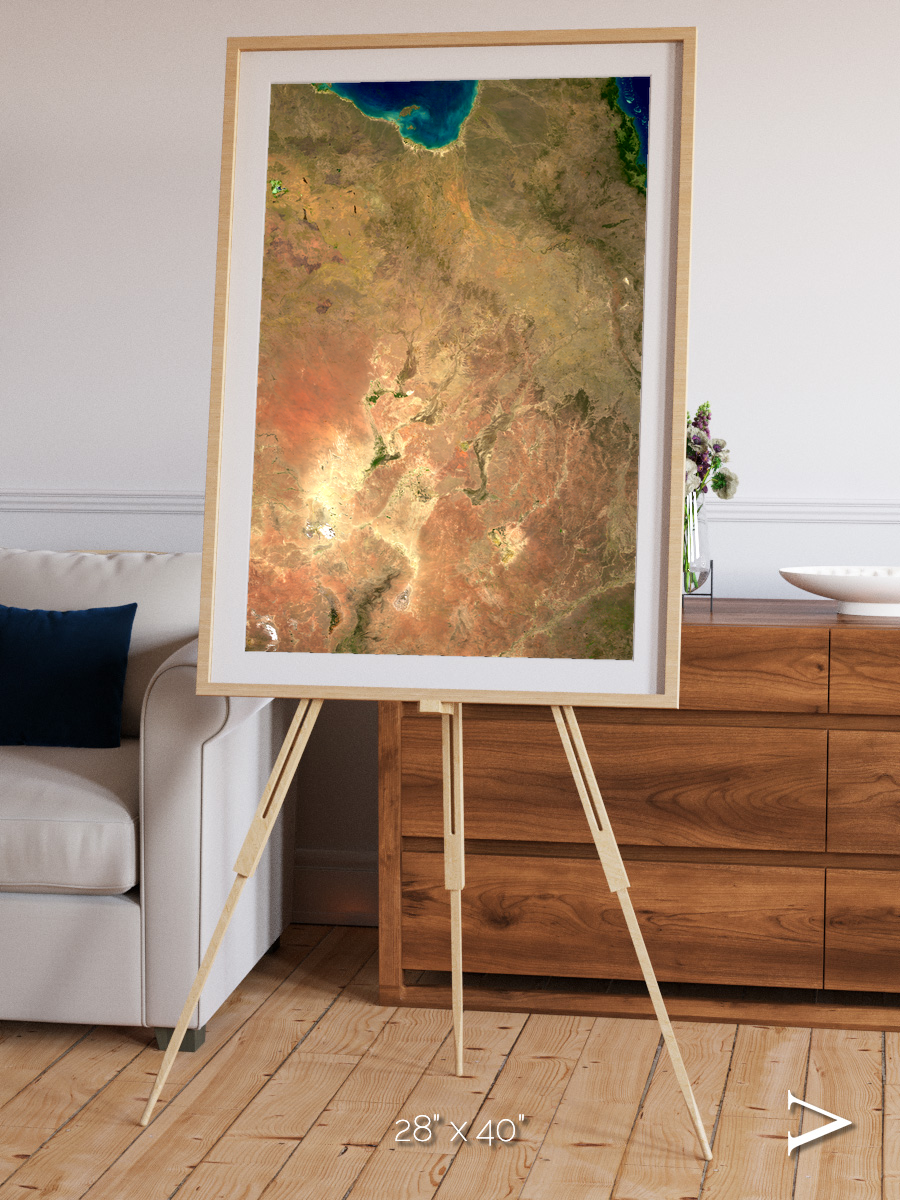 Winding Waters, Australia Framed & Mounted Print