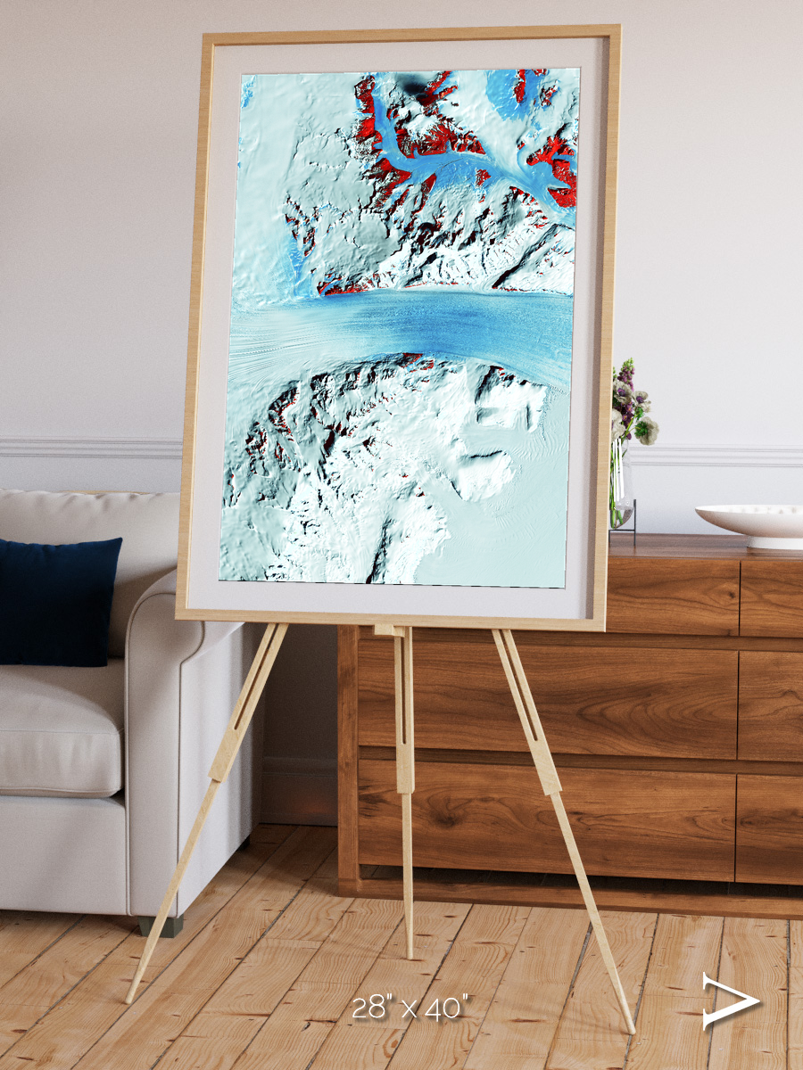 River of Ice, Byrd Glacier Framed & Mounted Print