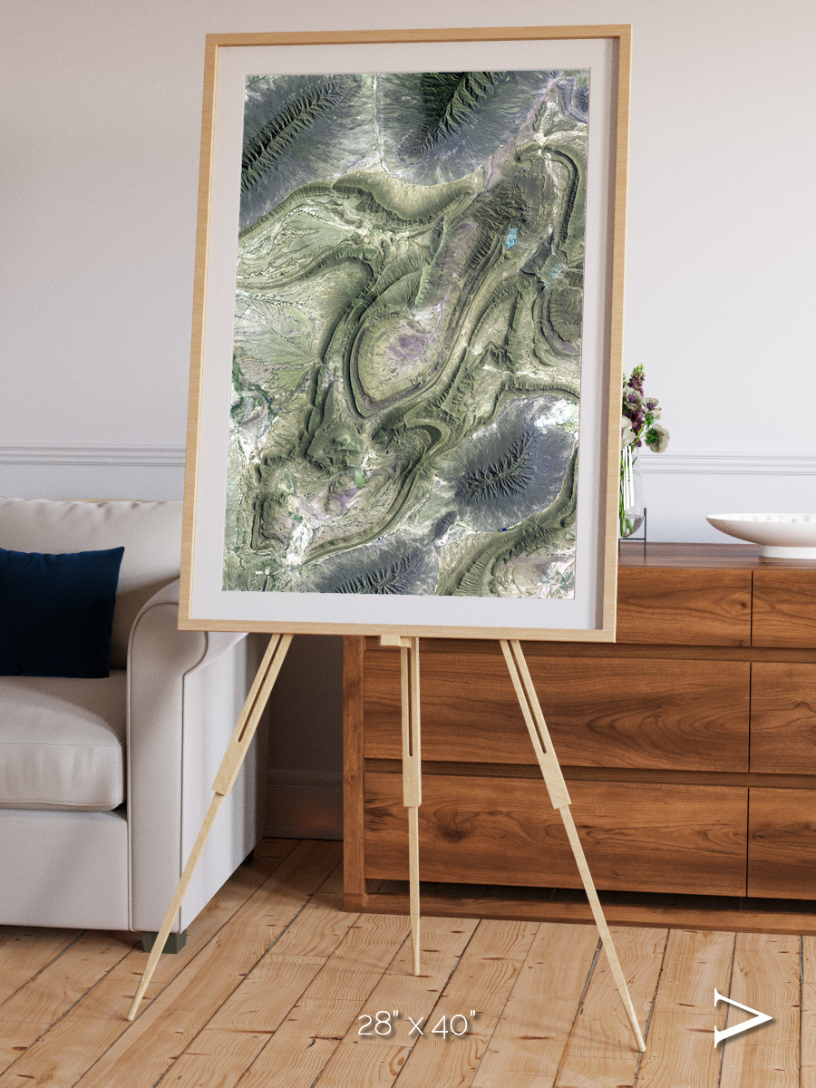 Rugged Relief, Coahuila Mexico Framed & Mounted Print