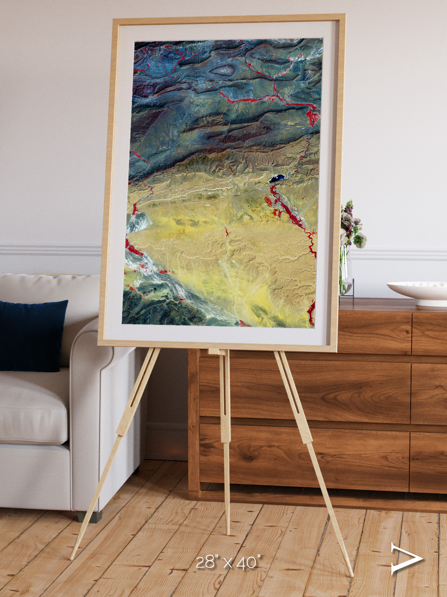 Crimson Veins, Atlas Mountains Framed & Mounted Print