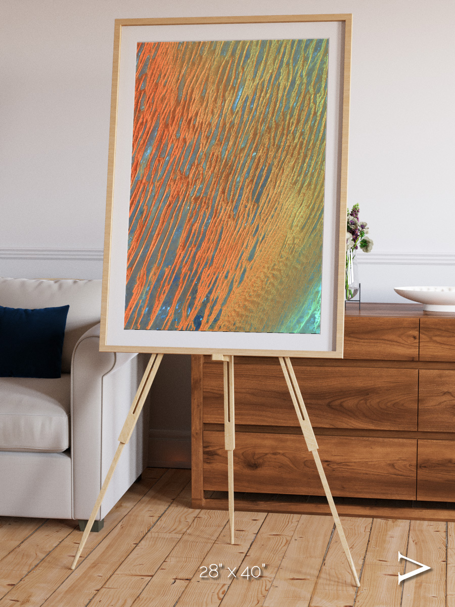 Windwritten Sands, Erg Chech Framed & Mounted Print