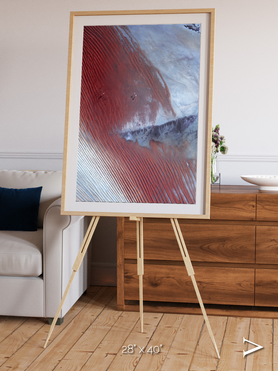 Wind Signatures, Empty Quarter Framed & Mounted Print