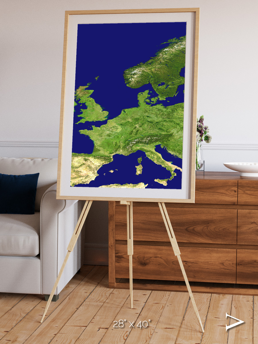 Arctic Outpost, Europe Framed & Mounted Print