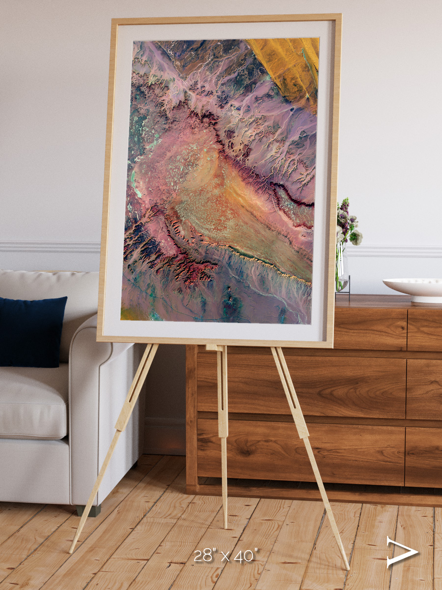 Echoes of Water, Western Desert Framed & Mounted Print