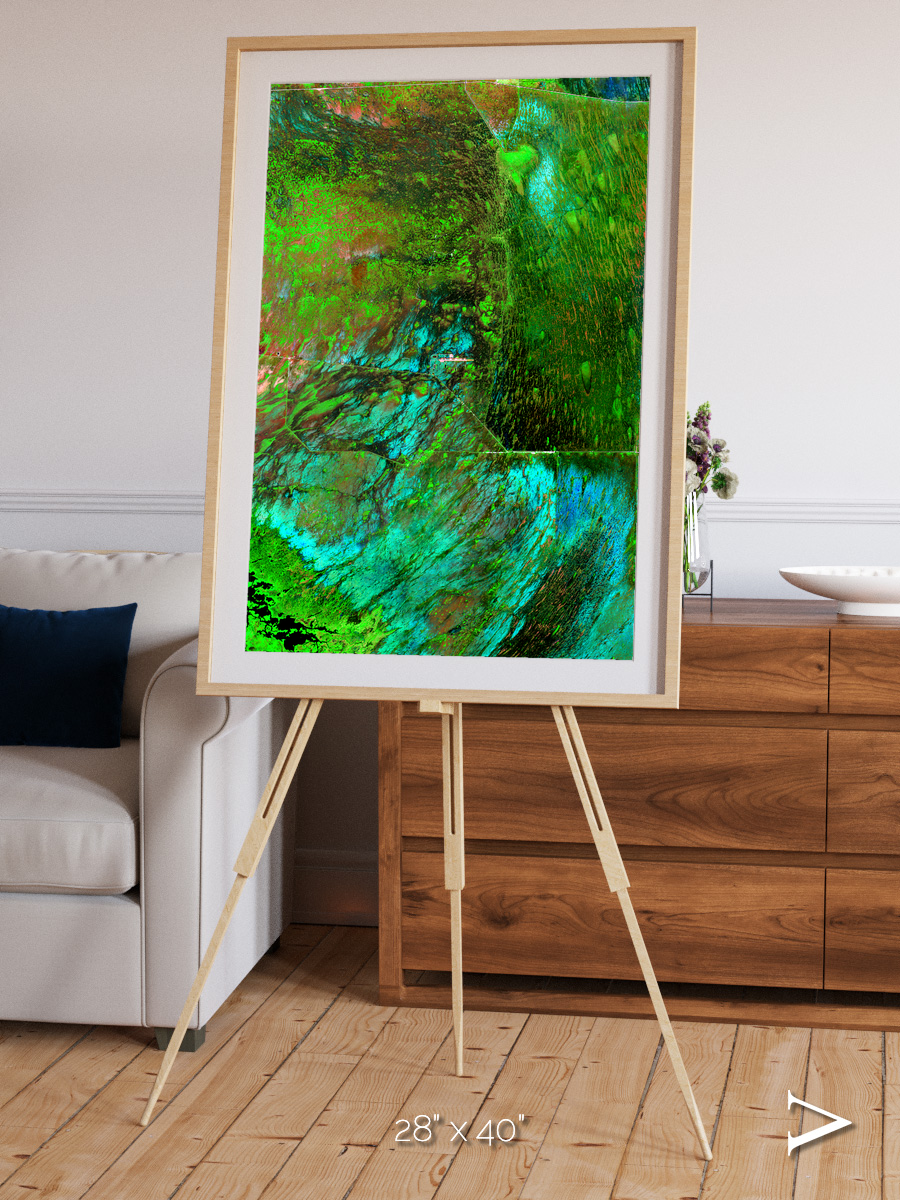 Linear Dunes, Florida Everglades Framed & Mounted Print