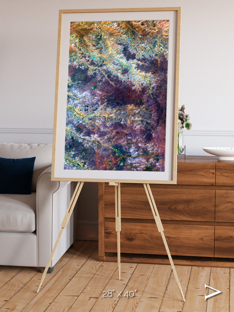 River and Plain, Ghadamis River Framed & Mounted Print