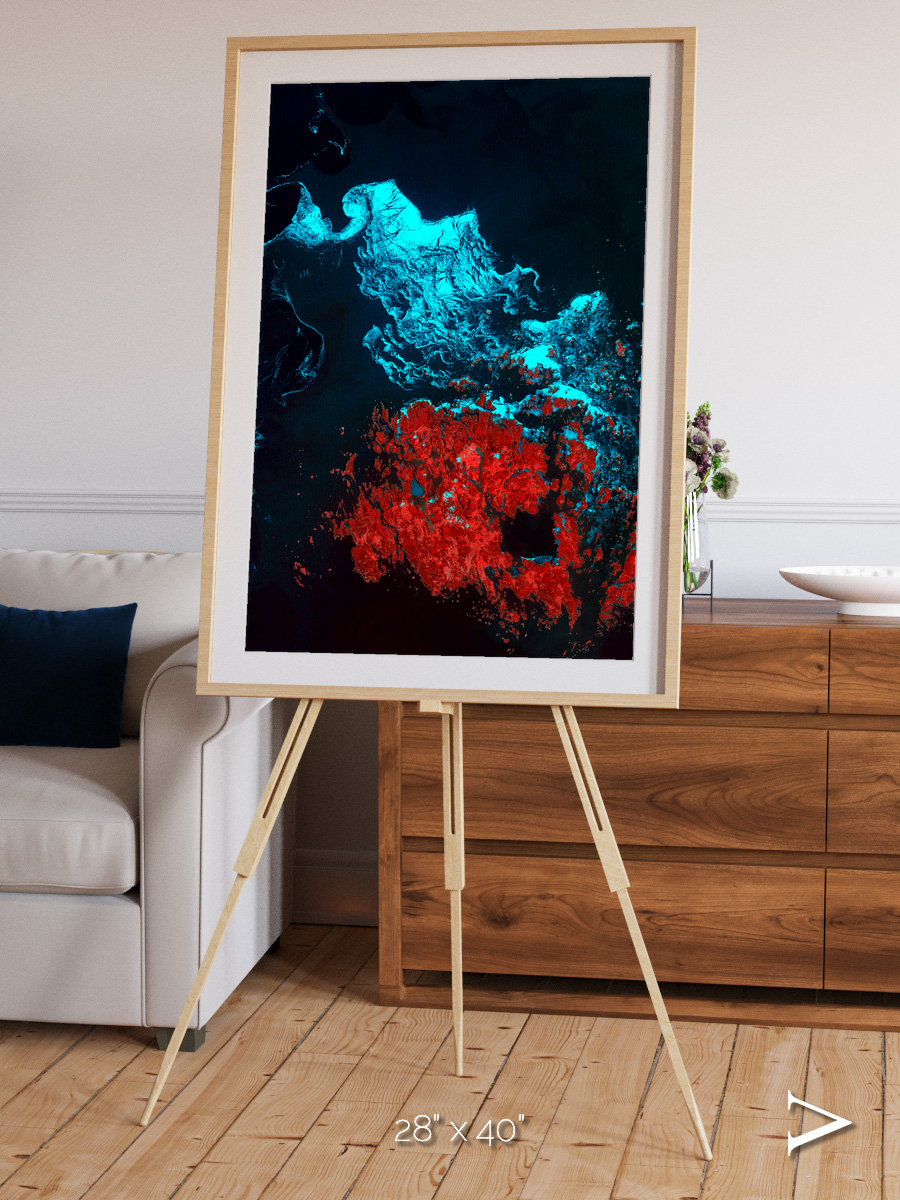 Island Sanctuary, Ghostly Grease Ice Framed & Mounted Print