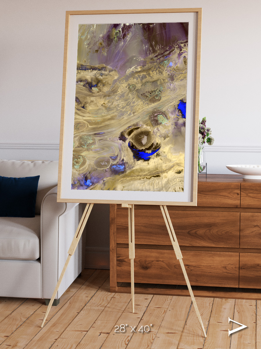 Salt Mirror, Great Salt Desert Framed & Mounted Print