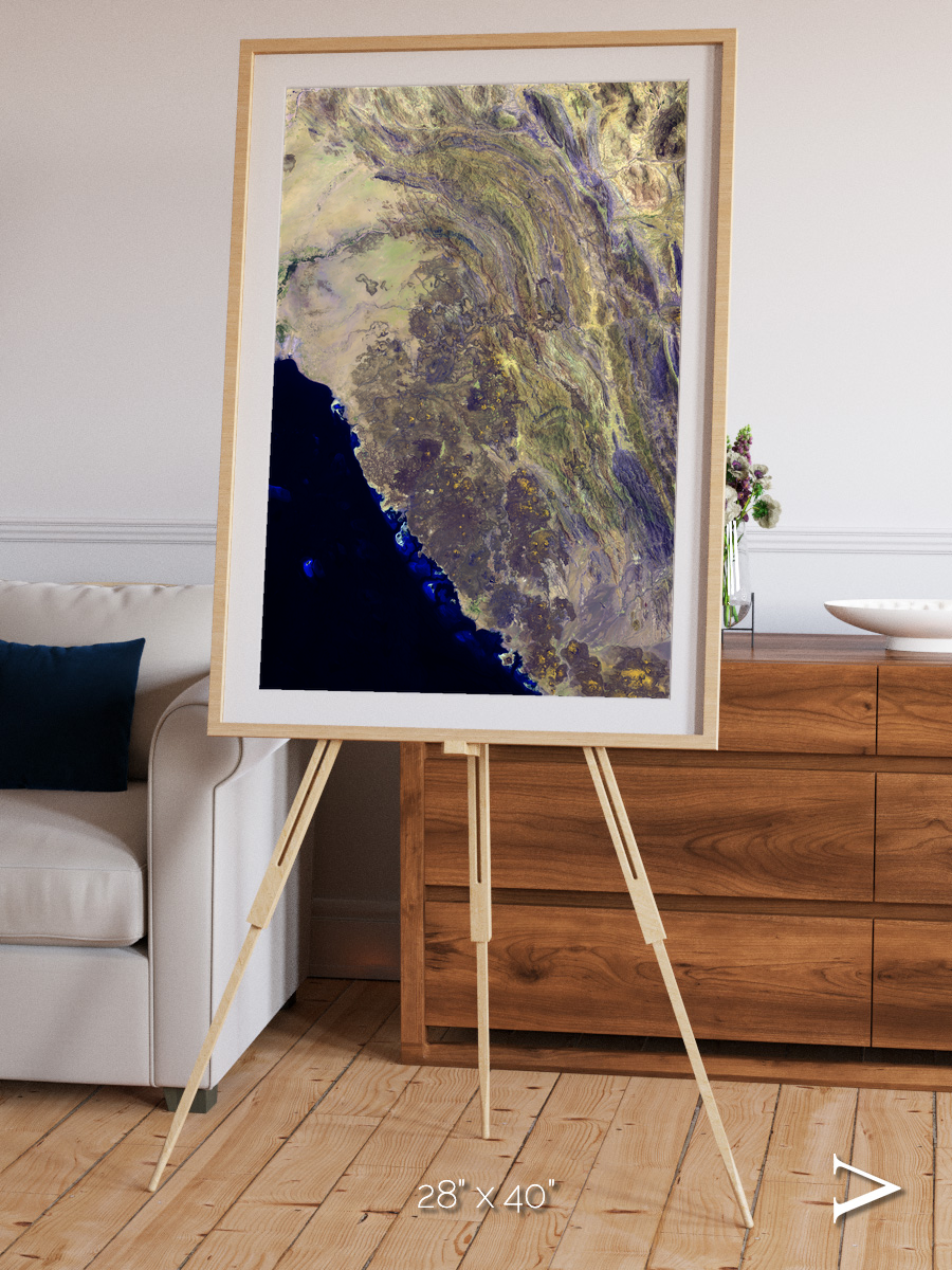 Fire Fields, Harrat Al Birk Framed & Mounted Print