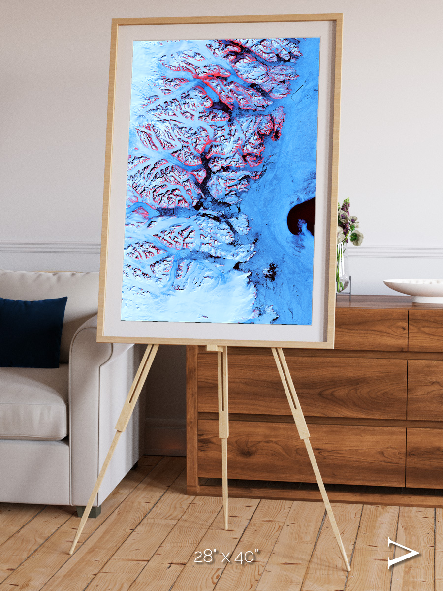 Polar Flow, Ice Waves Framed & Mounted Print