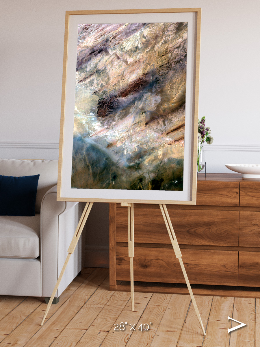 Lava Lines, Impact Framed & Mounted Print