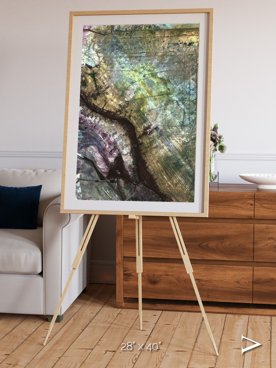 Floodplain Lines, Iraqi Emplacement Framed & Mounted Print