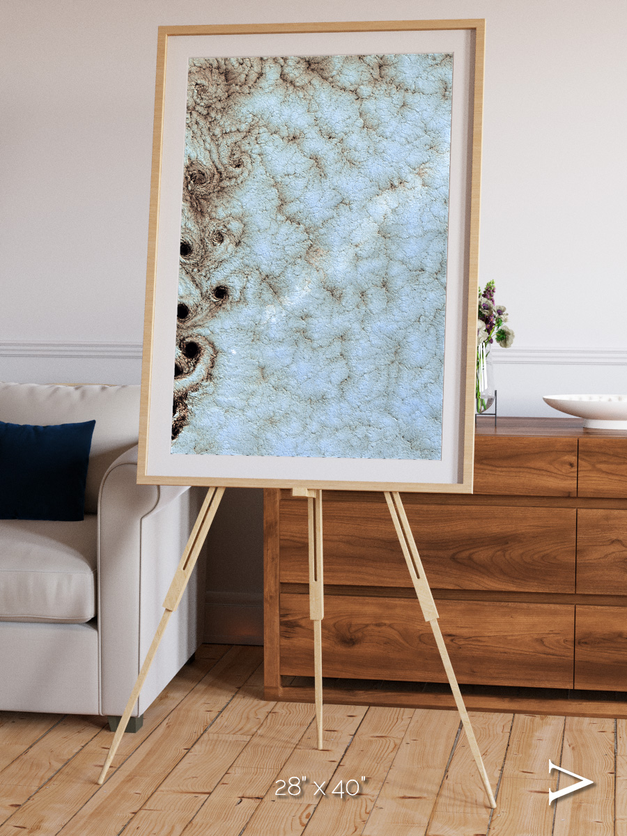Wind Signatures, Karman Vortices Framed & Mounted Print