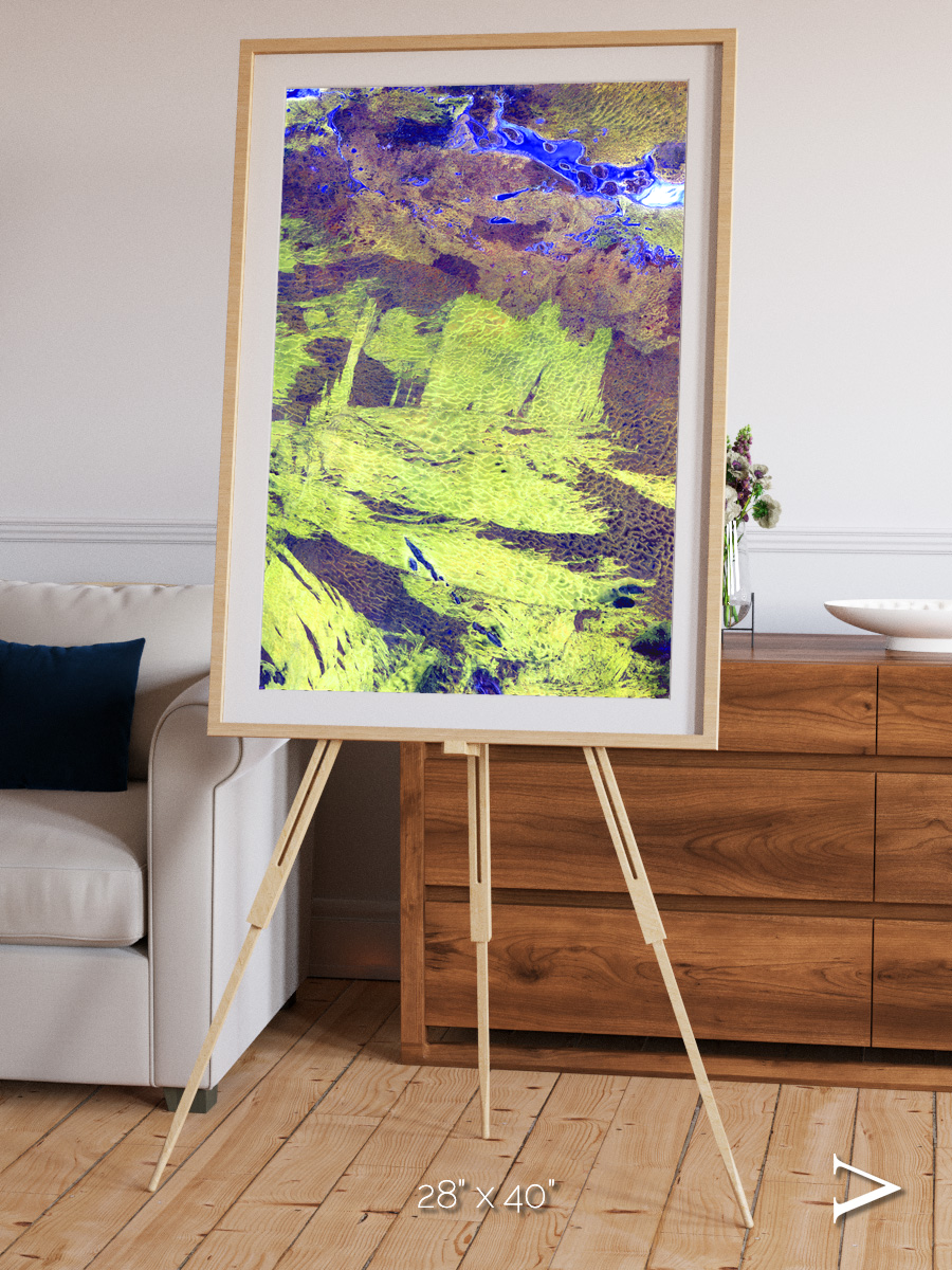 Lake Lines, Lake Amadeus Framed & Mounted Print
