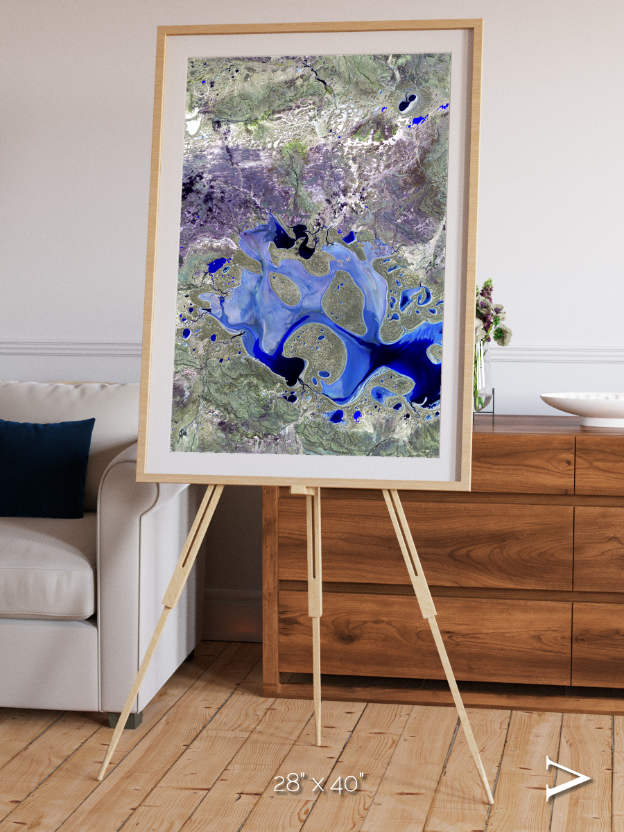 Lake Lines, Lake Carnegie Framed & Mounted Print