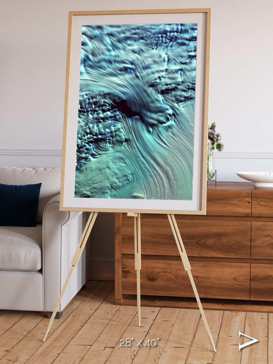 Ice River, Lambert Glacier Framed & Mounted Print