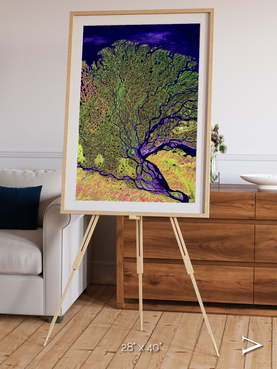 Delta Mosaic, Lena Delta Framed & Mounted Print