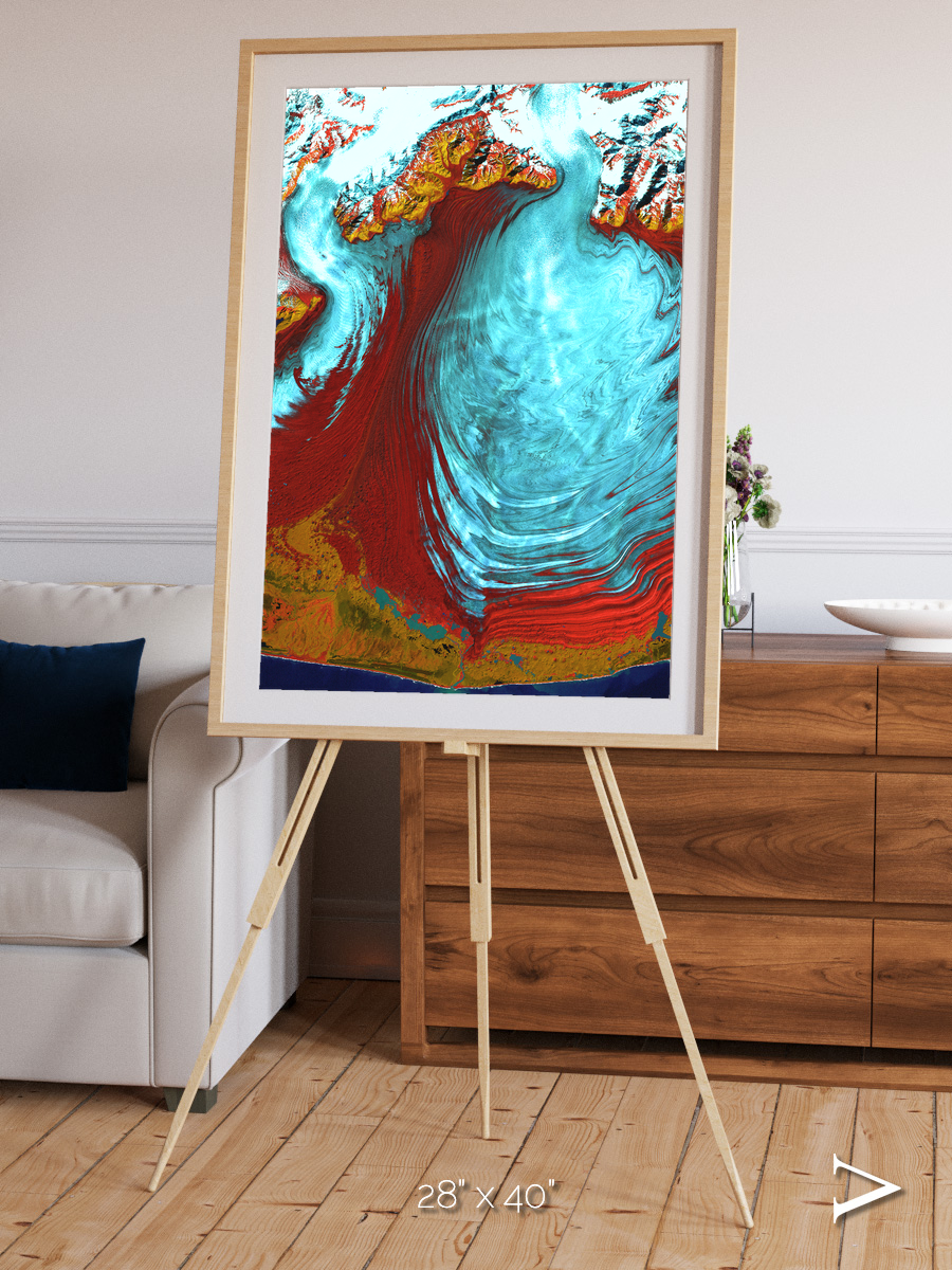 Glacial Passage, Malaspina Glacier Framed & Mounted Print