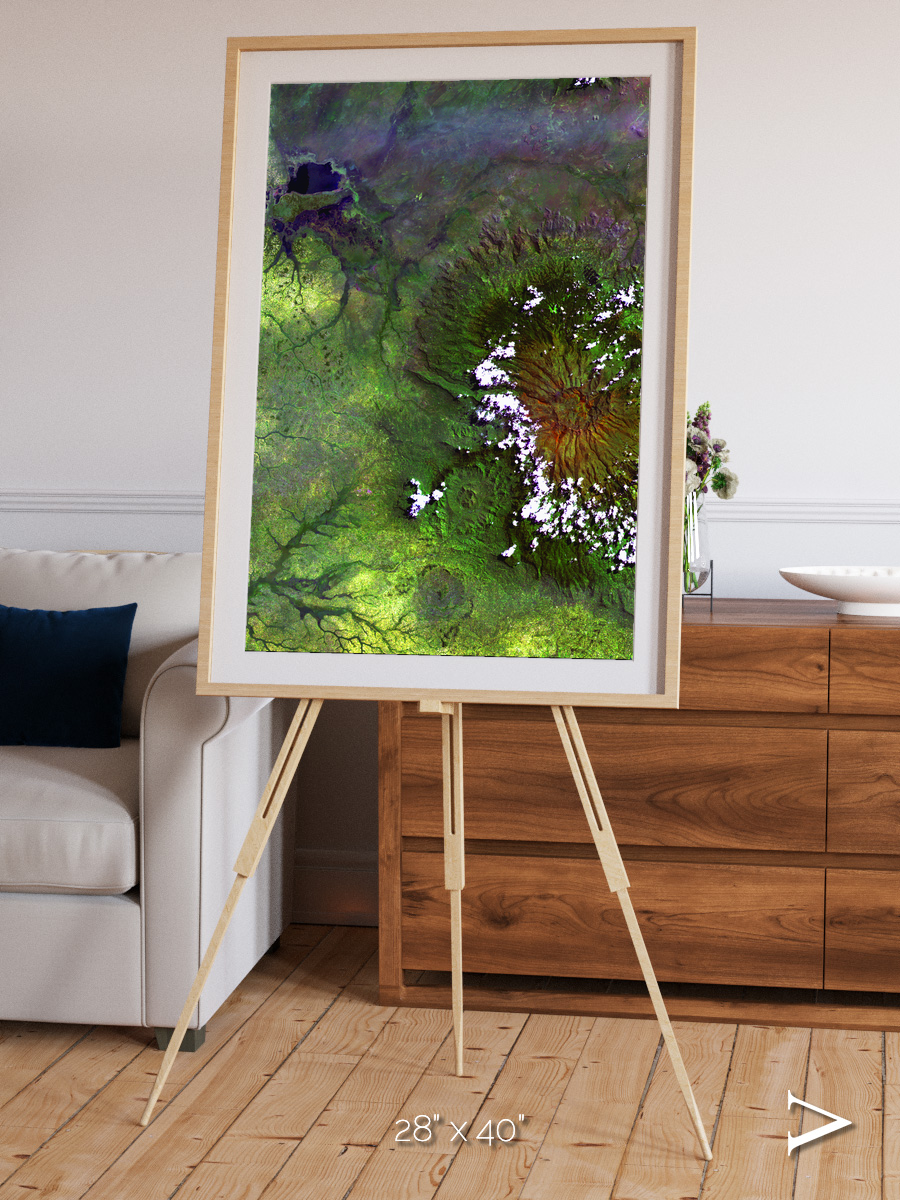 Vortex Trails, Mount Elgon Framed & Mounted Print