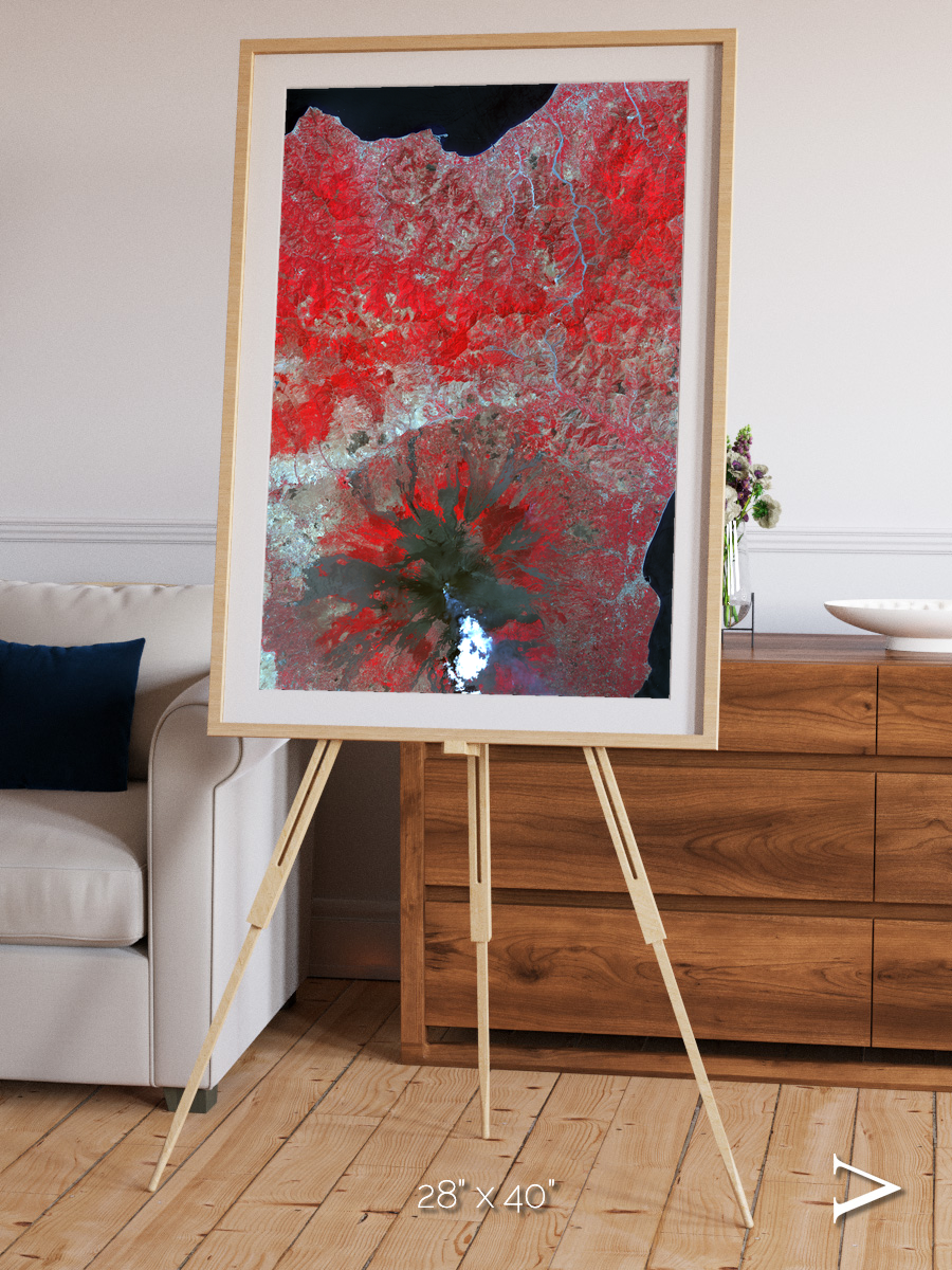 Painted Archipelago, Mt Etna Framed & Mounted Print