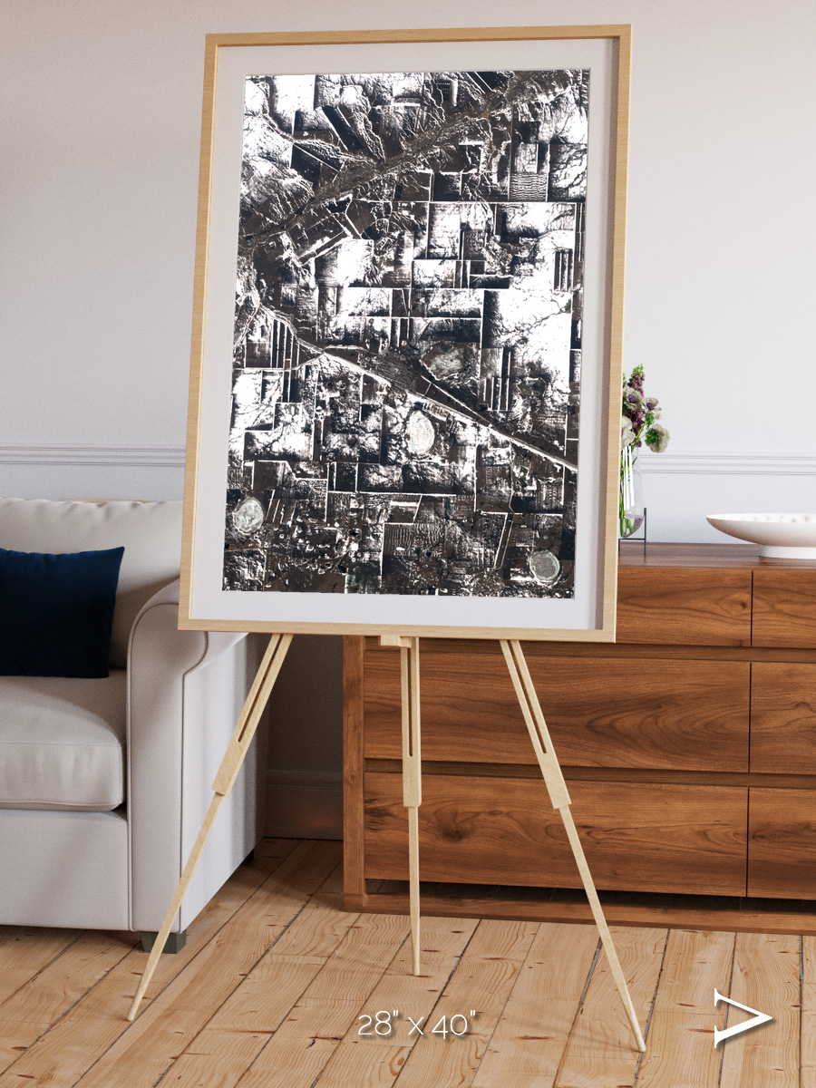 Fertile Threads, Northern Kazakhstan Framed & Mounted Print