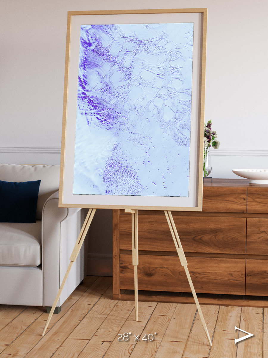 Ice River, Robinson Glacier Framed & Mounted Print