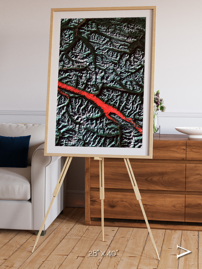 Light in the Trench, Canadian Rockies Framed & Mounted Print