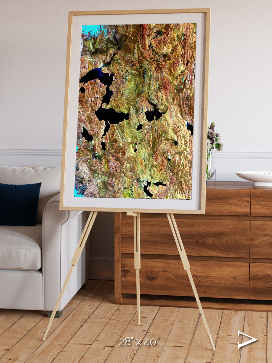 Above the Earth, Tibetan Plateau Framed & Mounted Print