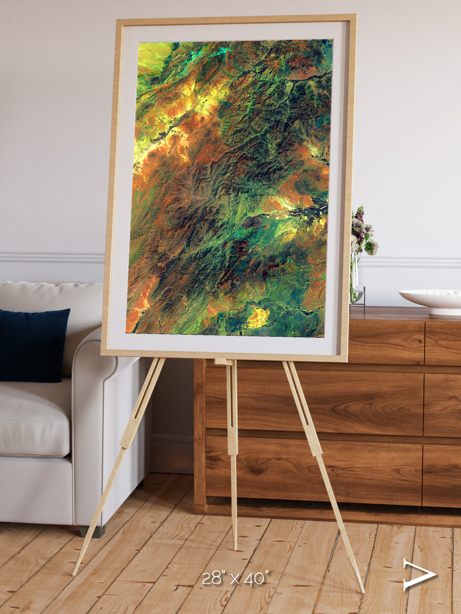 Irrigated Highlands, Eastern Afghanistan Framed & Mounted Print