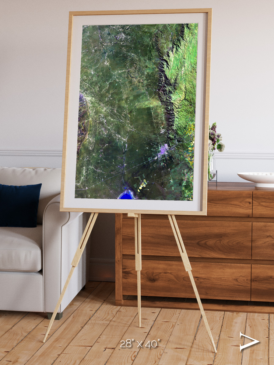 Radiating Plains, San Luis Framed & Mounted Print
