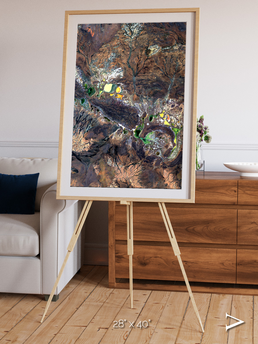 Ancient Impact, Shoemaker Crater Framed & Mounted Print