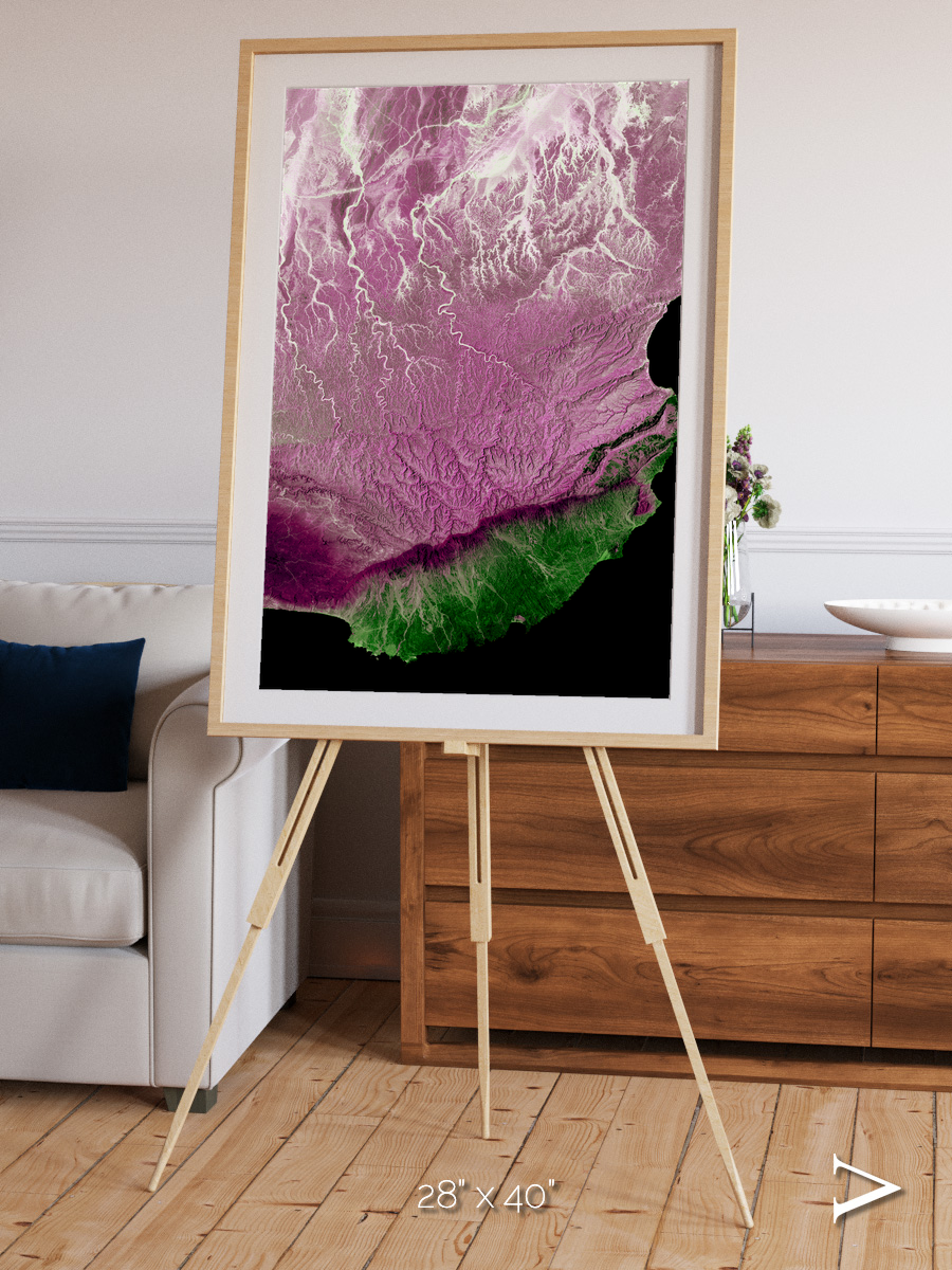 Monsoon Divide, Dhofar Framed & Mounted Print