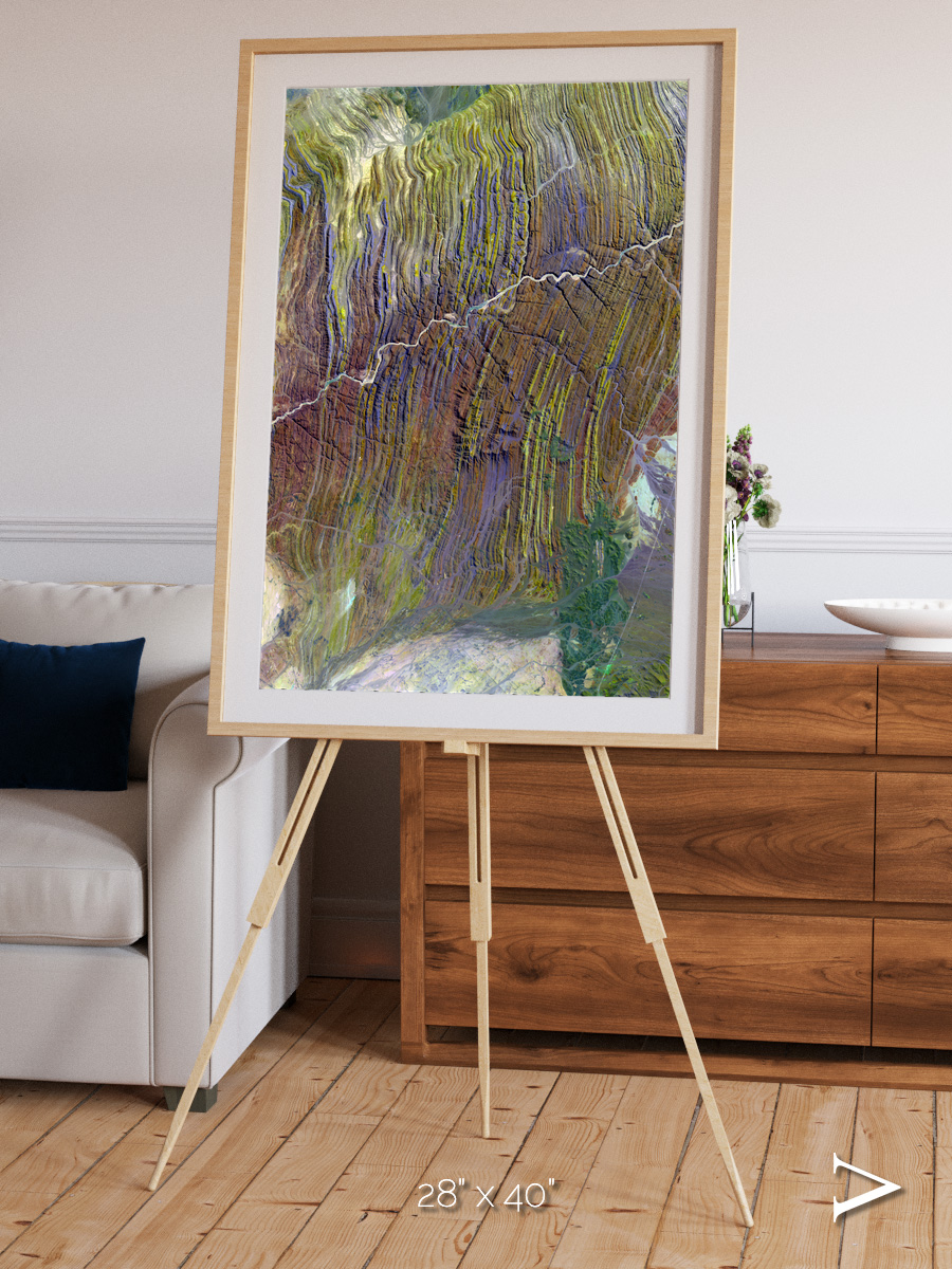 Shifting Dunes, Ugab River Framed & Mounted Print