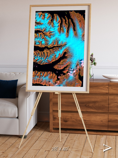 Frozen Currents, West Fjords Framed & Mounted Print
