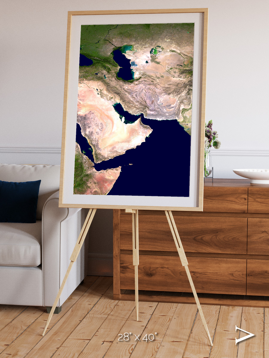 River Threads, Western Asia Framed & Mounted Print