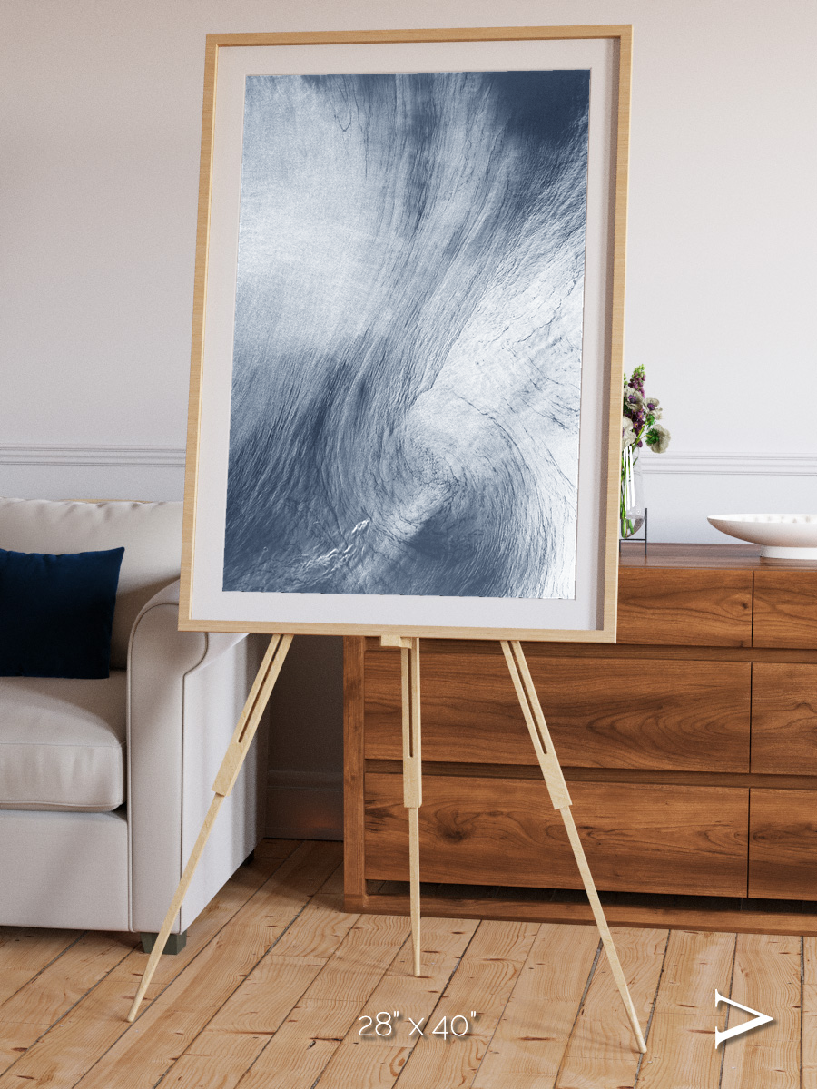 Wind Signatures, Whirlpool Cloud Framed & Mounted Print